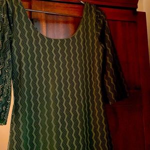 Womens Misses Size S As You Wish Brand Military Green Shift Dress
